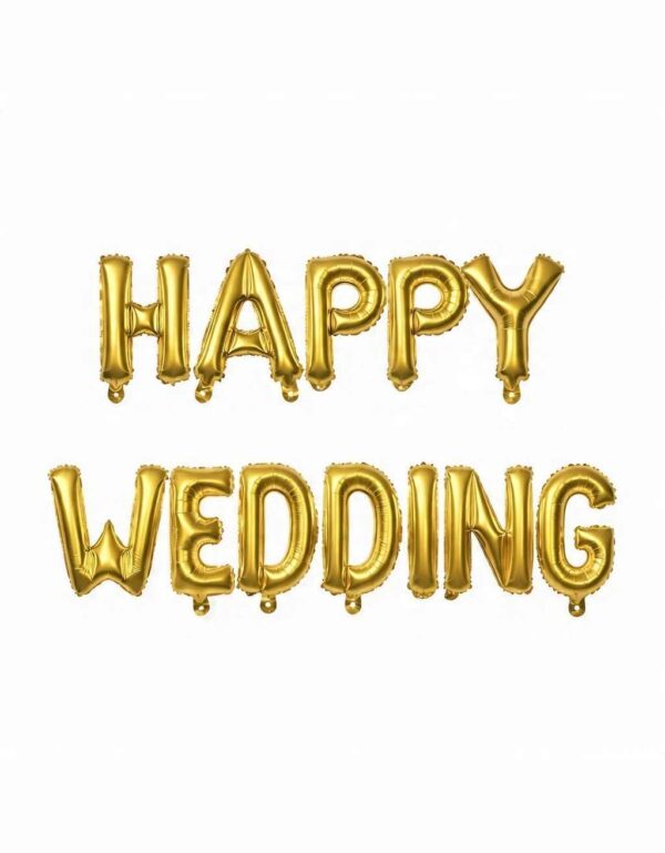 Happy Wedding Foil Balloons Alphabets