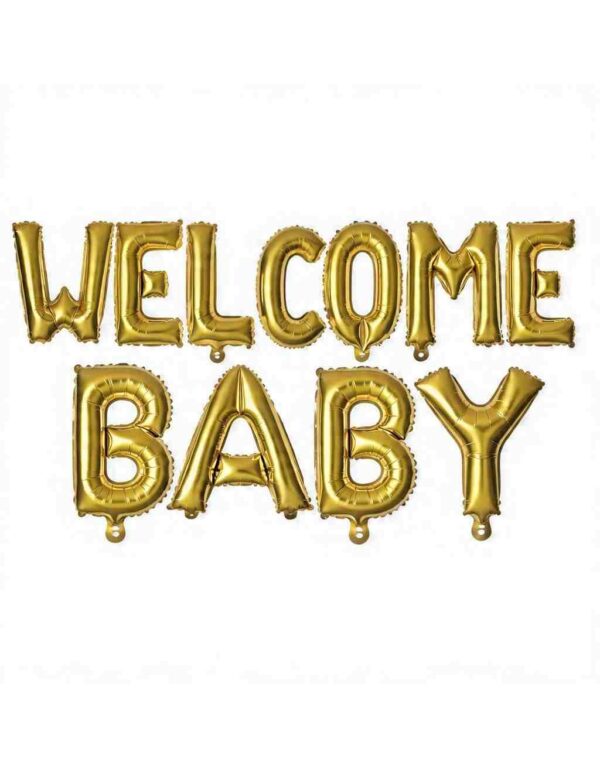 Welcome Baby Foil Balloons Alphabets