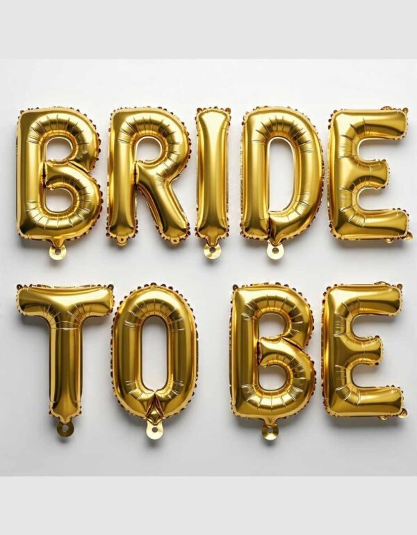 Bride to Be Foil Balloons Alphabets