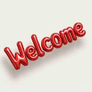 Red Welcome Foil Balloons Alphabet Party & Event Decor