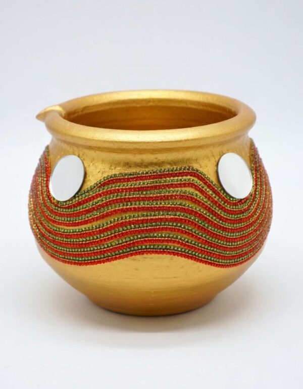 Lawat Co. Small Handmade Koza Wedding Kalash Matka for Traditional Decor