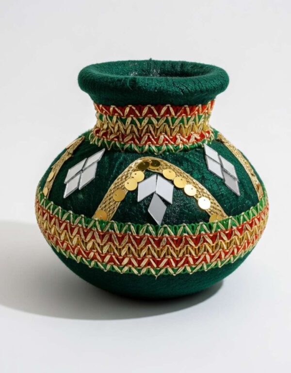 Lawat Co. Handwrought Koza ornamental marriage Kalash Matka (medium size). Traditional marriage & Festival Decor