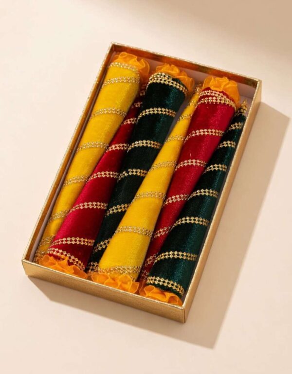 Premium Velvet Mehndi Cones for Elegant Wedding Décor by Lawat Co.
