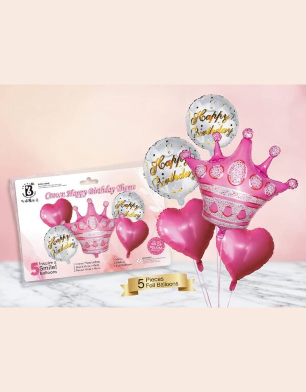 5-Piece Unicorn Balloon Bouquet Kit Magical Birthday Party Decoration by Lawat Co.