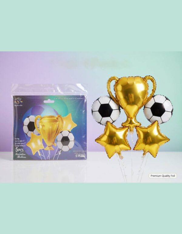 5-Piece Premium Foil Balloon Set Shiny Themed Party Decorations
