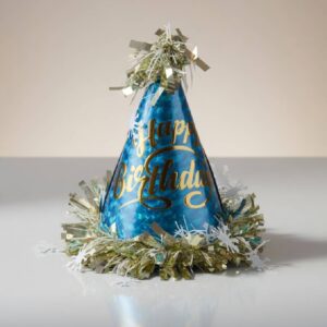 Blue Happy Birthday Party Hat 1 pc