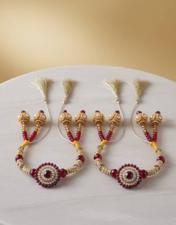Handmade Ghana Set Pair for Wedding, Mehndi & Traditional Ceremony Elegant Hand Accessories | Lawat Co.
