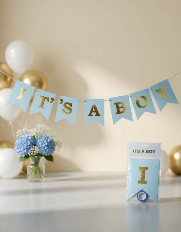 "It's a Boy" Bunting Banner Baby Shower & Gender Reveal Party Decoration | by Lawat Co.