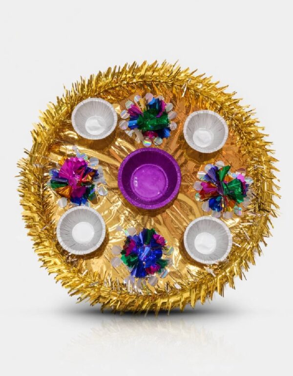 Mehndi Panni Plate Decorative Wedding Thaal for Mehndi, Mayoon, and Rasam Ceremonies | Lawat Co.