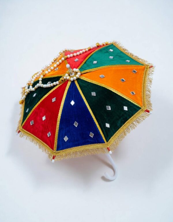 Vibrant Velvet Wedding Umbrellas for Mehndi & Mayoun Décor | Premium Festive Props