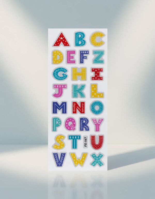 Lawat Co. Educational Alphabet Stickers for Kids Classroom Decoration Set, Colorful ABC Letters Learning Stickers