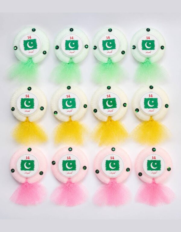 14 August Pakistan Flag Button Badge Set (12 Pieces)