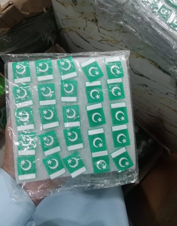 25 Pack Pakistan Flag Badge 14th August Independence Day Badges