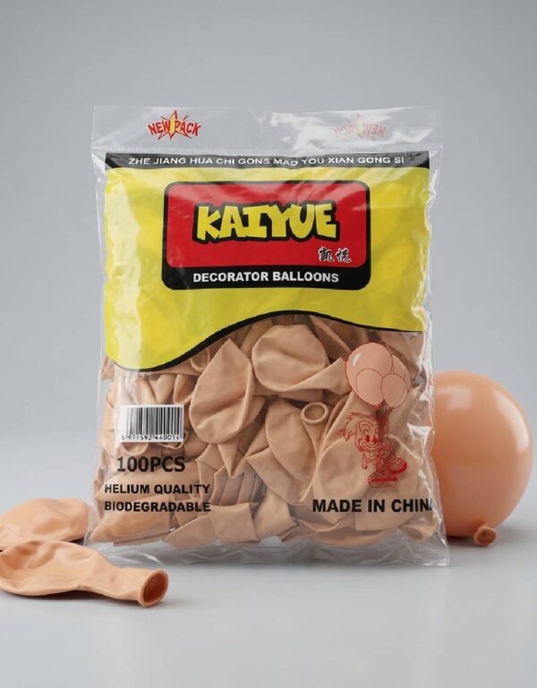 Kaiyue Apricot Beige Skin Color Balloons Pack of 100 Premium Helium Quality Lawat Co Biodegradable Party Balloons Latex