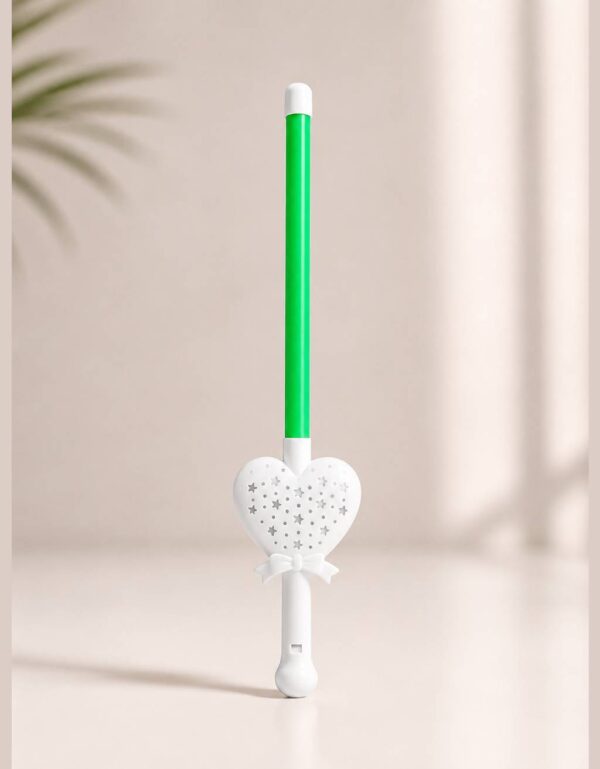 LED Light Up Heart Wand Toy Decorative Heart Shape Glow Stick with Bow Party & Celebration Accessory