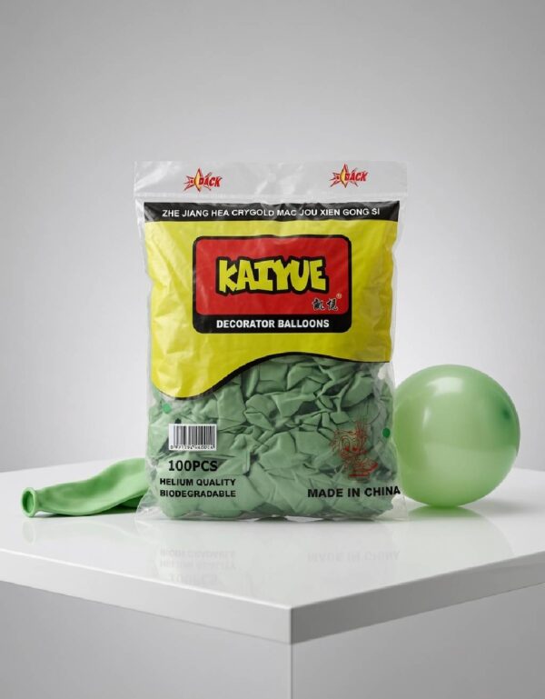 Kaiyue 100 Pcs Mint Green Latex Balloons Premium Biodegradable Light Green Helium & Air Fill Party Decoration Balloons for Birthday, Wedding & Baby Shower | by Lawat Co