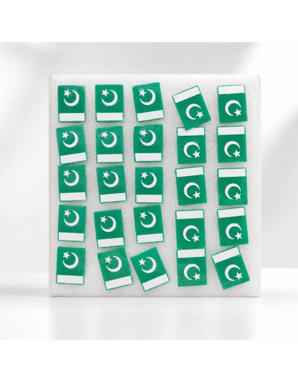 Lawat Co Pakistan Flag Plastic Badge Pins 25 Pack