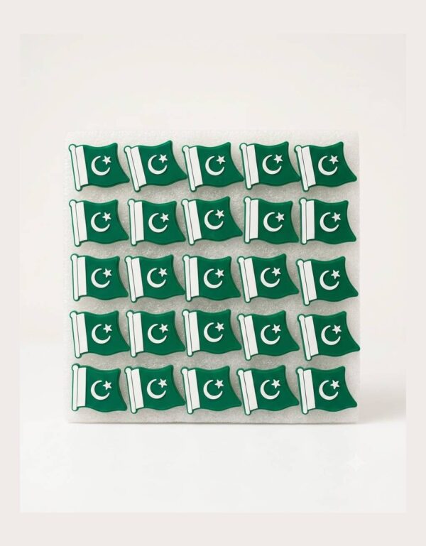 Lawat Co Pakistan Flag Plastic Lapel Pin Badge