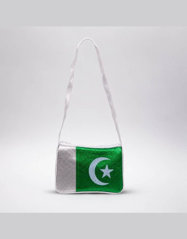 Lawat Co Pakistan Flag Sequin Kids Shoulder Bag | Patriotic Sparkle Purse | Handbag for Girls | 14 August Independence Day