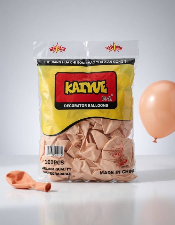 Lawat Co. Kaiyue Premium Metallic Golden & Khaki Brown Balloons Pack of 100 Helium Quality Biodegradable Latex Balloons