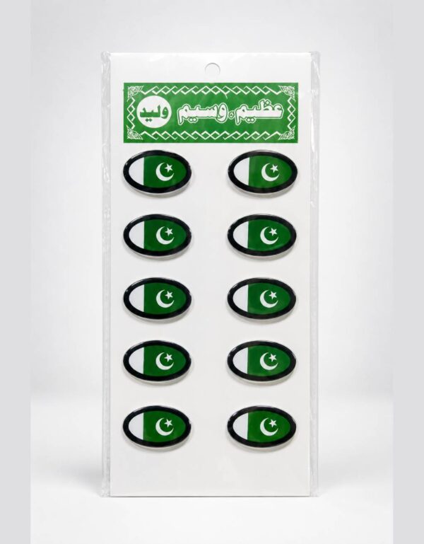 Lawat Co. Pakistan Flag Badges Independence Day & 14 Aug Patriotic Badges Set of 12 pieces