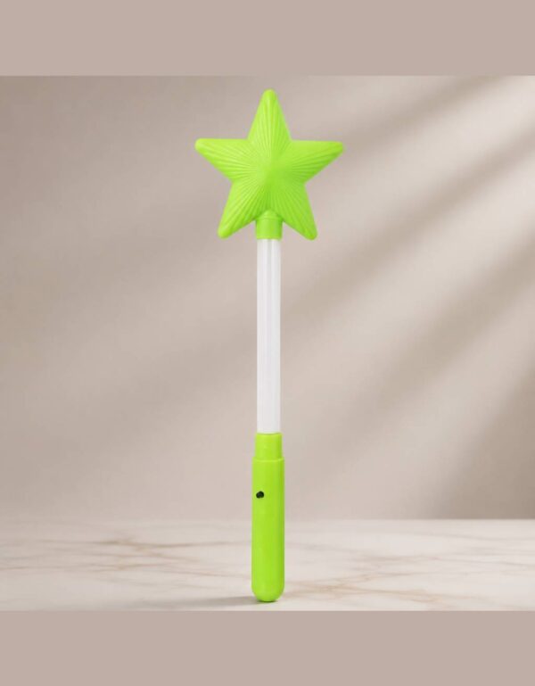 Light Up Star Stick Green | Led Flashing Star Wand