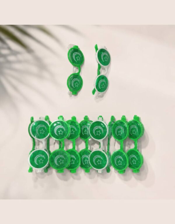 Pack of 20 Plastic Glasses for Kids Pakistan Independence Day