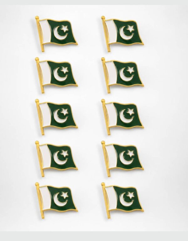 Wavy Enamel Independence Day Badge 10 pieces