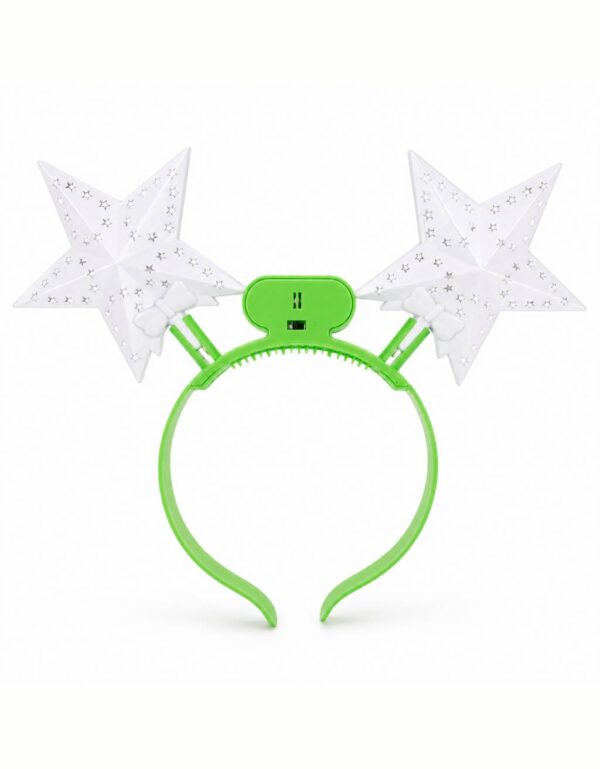 Pakistan Independence Day Green LED Star Head Bopper Headband