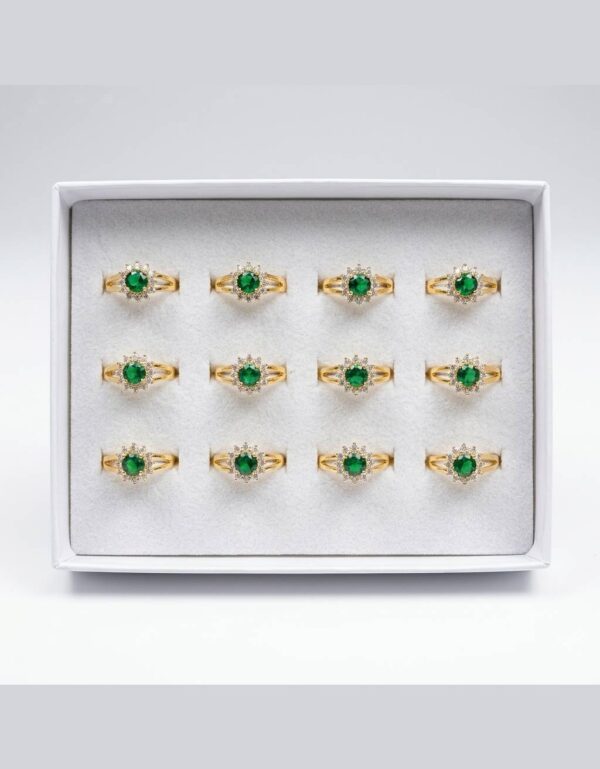 Independence Day Accessories | Green fake Stone Fashion Rings
