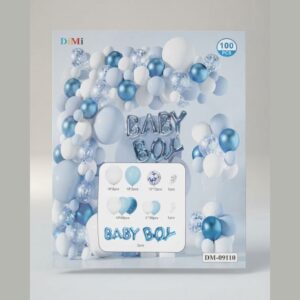 100 Pcs Blue Baby Boy Balloon Arch Kit