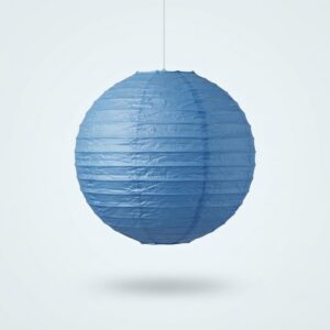 12 Inch Blue Round Paper Lantern