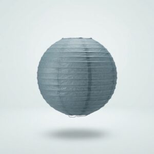 12 Inch Grey Round Paper Lantern