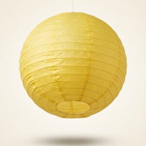 12 Inch Yellow Round Paper Lantern