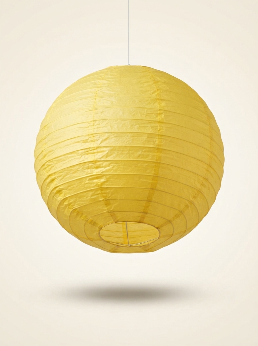 12 Inch Yellow Round Paper Lantern