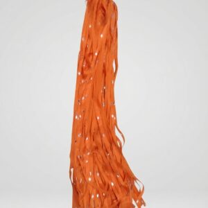 12-Piece Orange Masehri Larri Mirror Work Decoration Mehndi & Wedding Decor