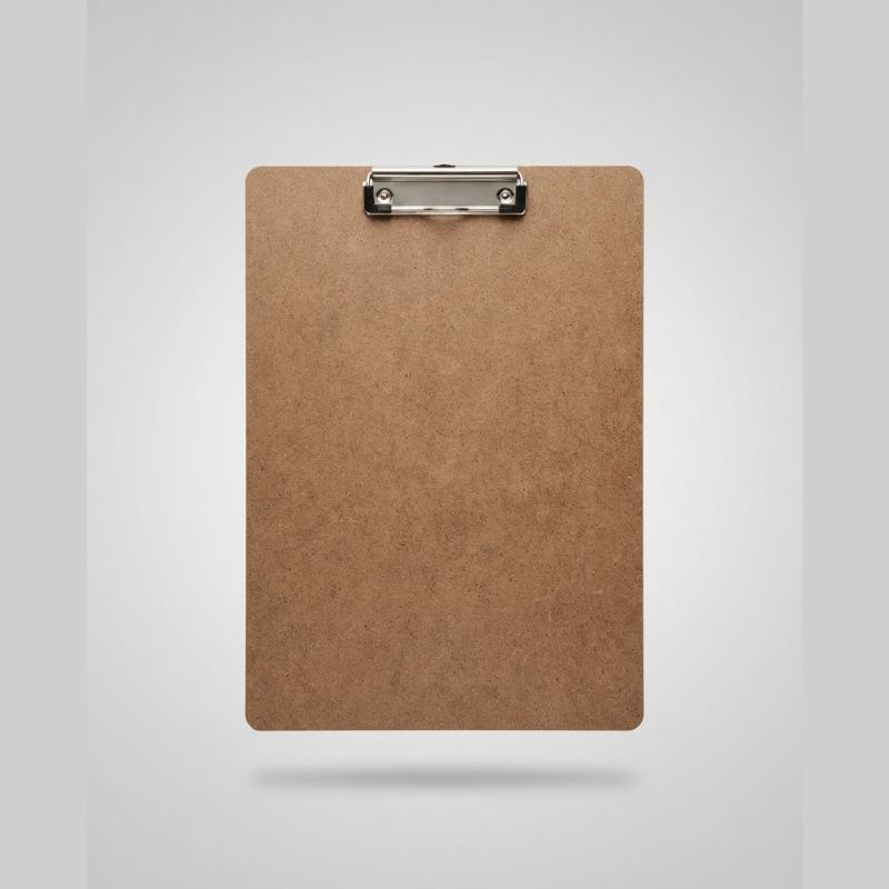 12 Pieces of A4 Hardboard Clipboard with Metal Spring Clip