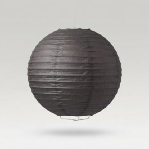 14 Inch Dark Grey Round Paper Lantern