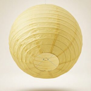 14 Inch Light Yellow Round Paper Lantern