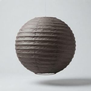 16 Inch Dark Gray Round Paper Lantern