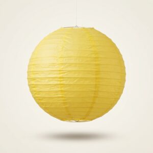 16 Inch Yellow Round Paper Lantern