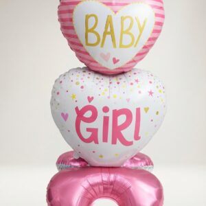 Baby Girl Airloonz Foil Balloon 42–44 Inch Baby Shower Decor