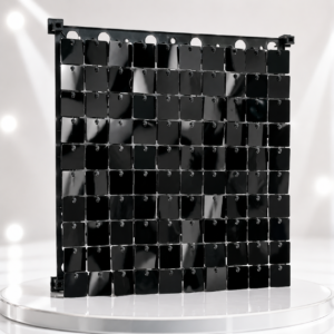 Black Shimmer Sequin Backdrop Wall Panel