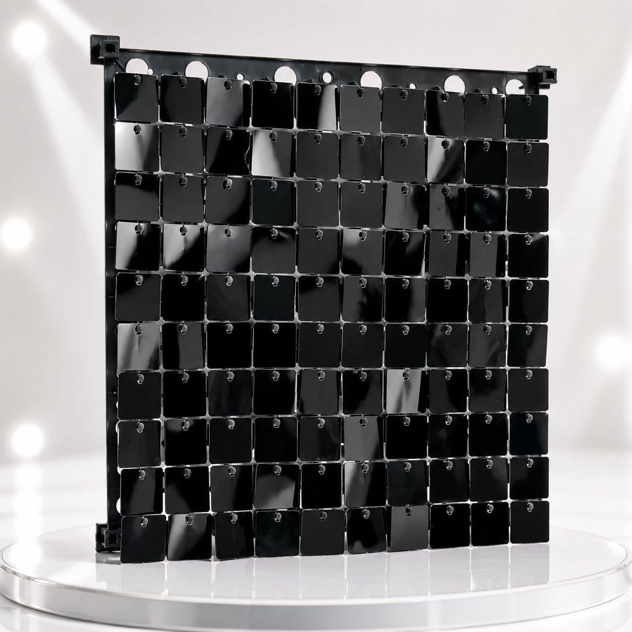 Black Shimmer Sequin Backdrop Wall Panel