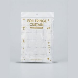 Foil Fringe Curtain Square Pattern Party Backdrop Decoration