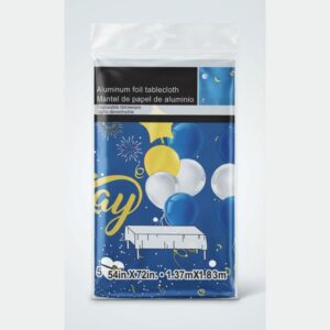 Foil Plastic Table Cover 54 × 72 Inches