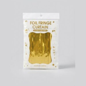 Gold Metallic Foil Fringe Curtain Jhalar Photo Backdrop Decoration