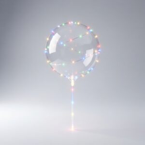 LED Bobo Balloon with Colorful String Lights & Light-Up Stick