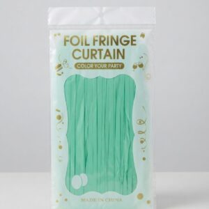 Light Green Foil Fringe Curtain Party Backdrop