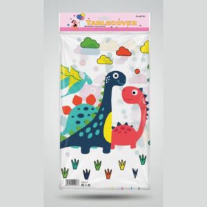 Little Dino Theme Plastic Table Cover 54 × 72 Inches